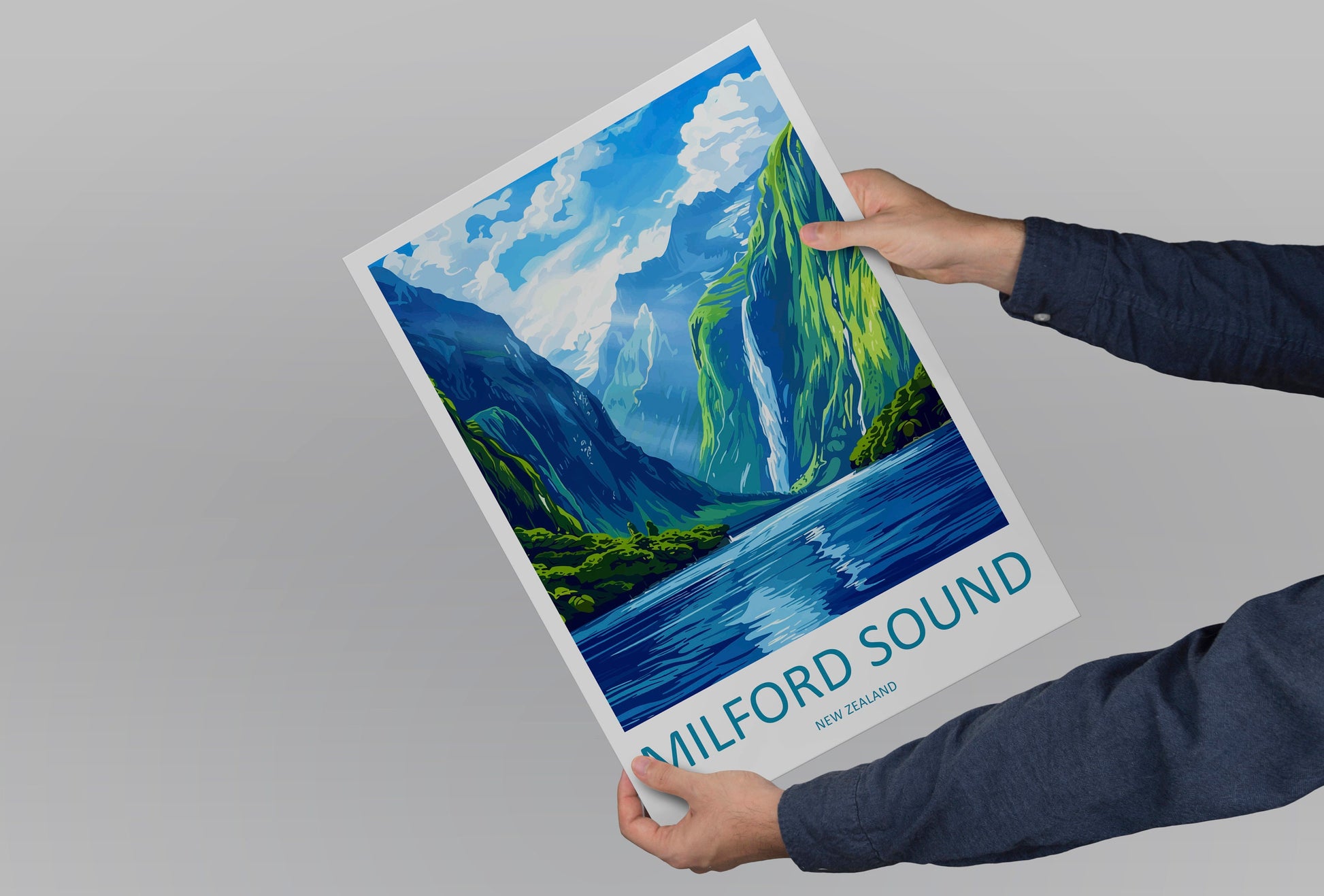 Milford Sound Travel Print Wall Art Milford Sound Wall Hanging Home Décor Milford Sound Gift Art Lovers New Zealand Art Lover Gift