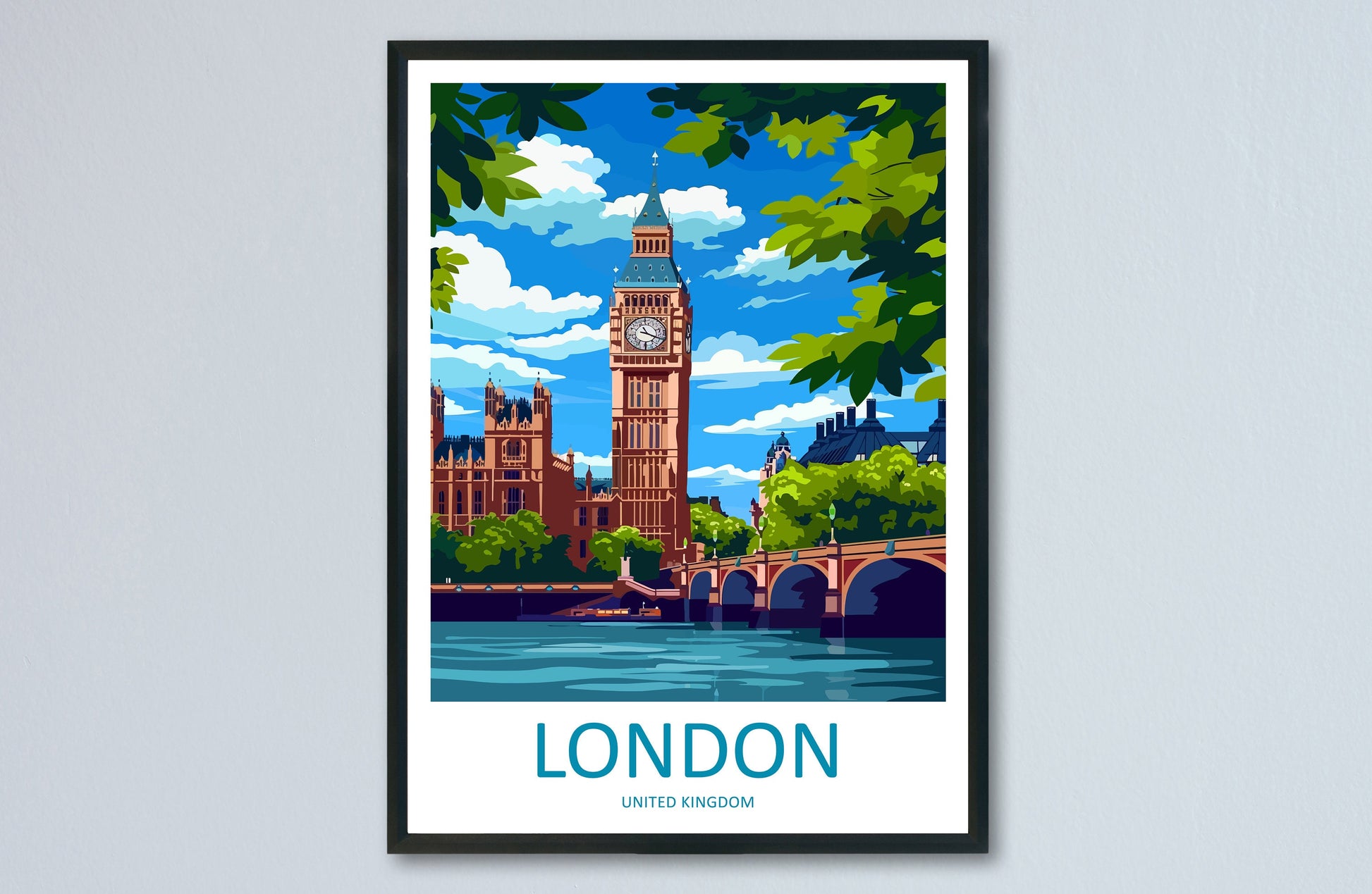 London Travel Print Wall Art London Wall Hanging Home Décor London Gift Art Lovers England Art Lover Gift London Travel Gift