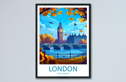 London Travel Print Wall Art London Wall Hanging Home Décor London Gift Art Lovers England Art Lover Gift London Travel Gift
