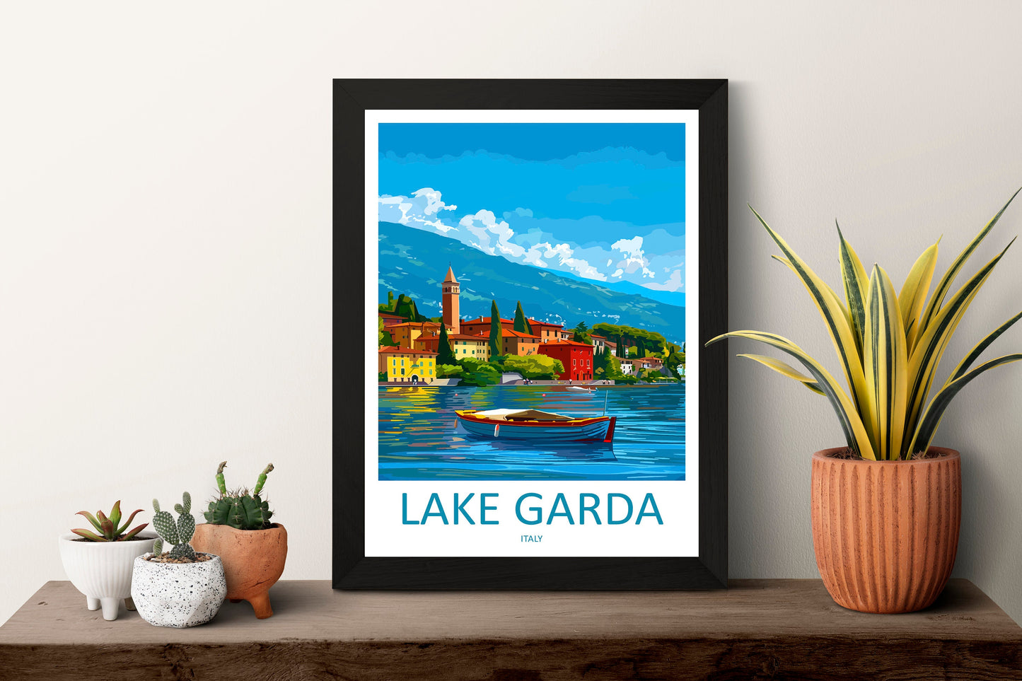 Lake Garda Travel Print Wall Art Lake Garda Wall Hanging Home Decoration Lake Garda Gift Art Lovers Wall Art Print Art Lake Garda Travel Art