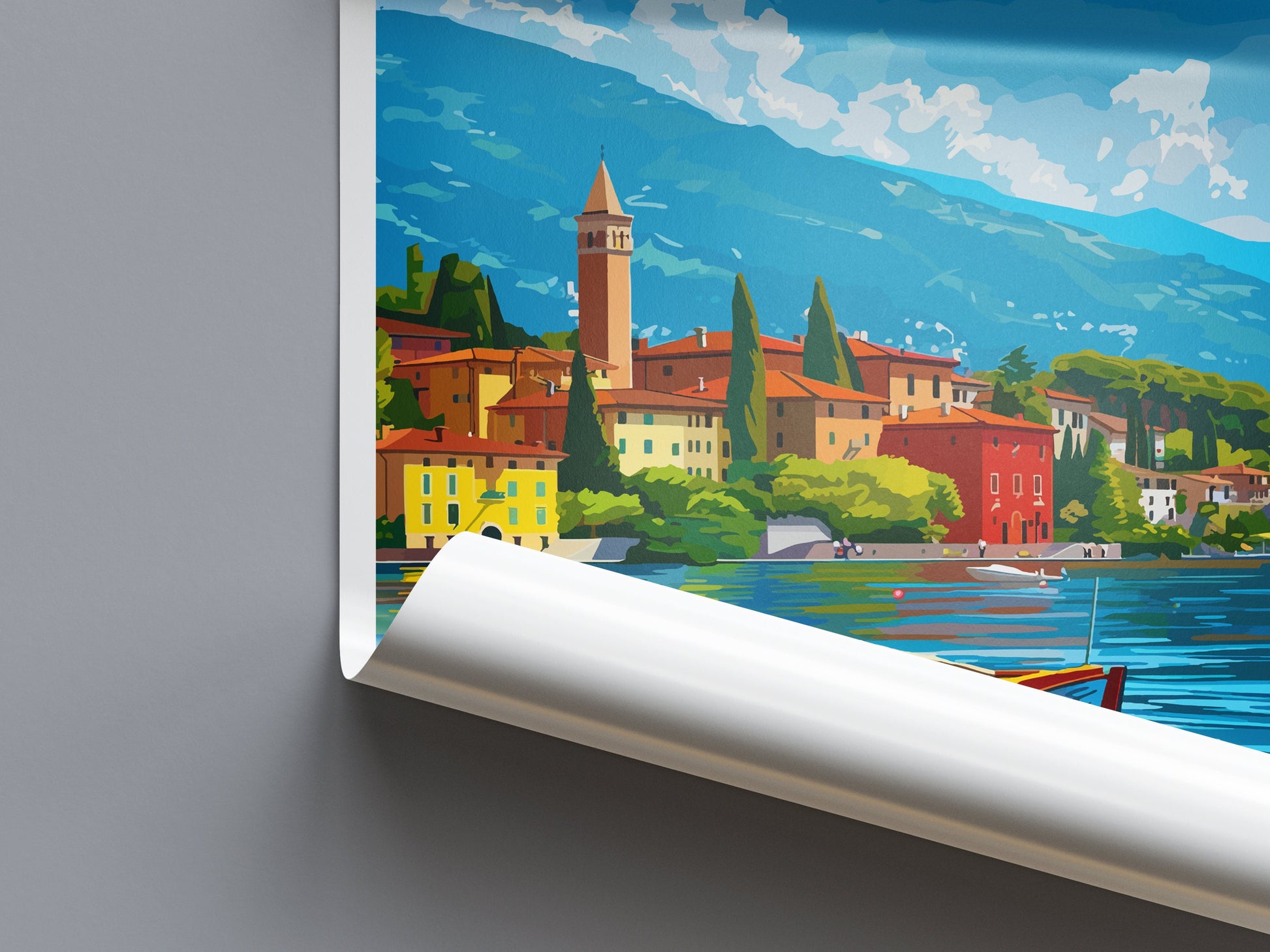 Lake Garda Travel Print Wall Art Lake Garda Wall Hanging Home Decoration Lake Garda Gift Art Lovers Wall Art Print Art Lake Garda Travel Art