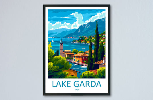 Lake Garda Travel Print Wall Art Lake Garda Wall Hanging Home Decoration Lake Garda Gift Art Lovers Wall Art Print Art Lake Garda Travel Art