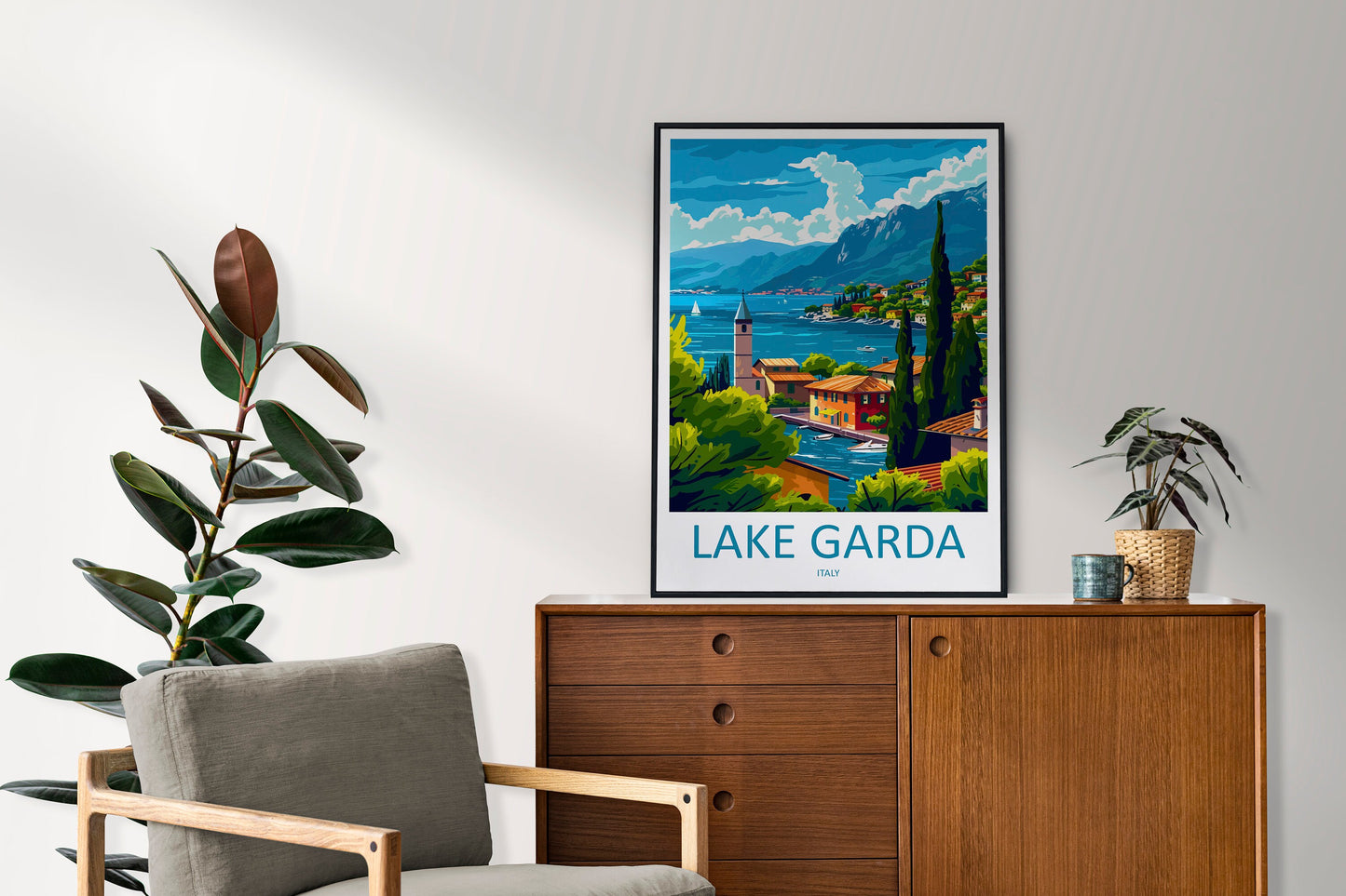 Lake Garda Travel Print Wall Art Lake Garda Wall Hanging Home Decoration Lake Garda Gift Art Lovers Wall Art Print Art Lake Garda Travel Art