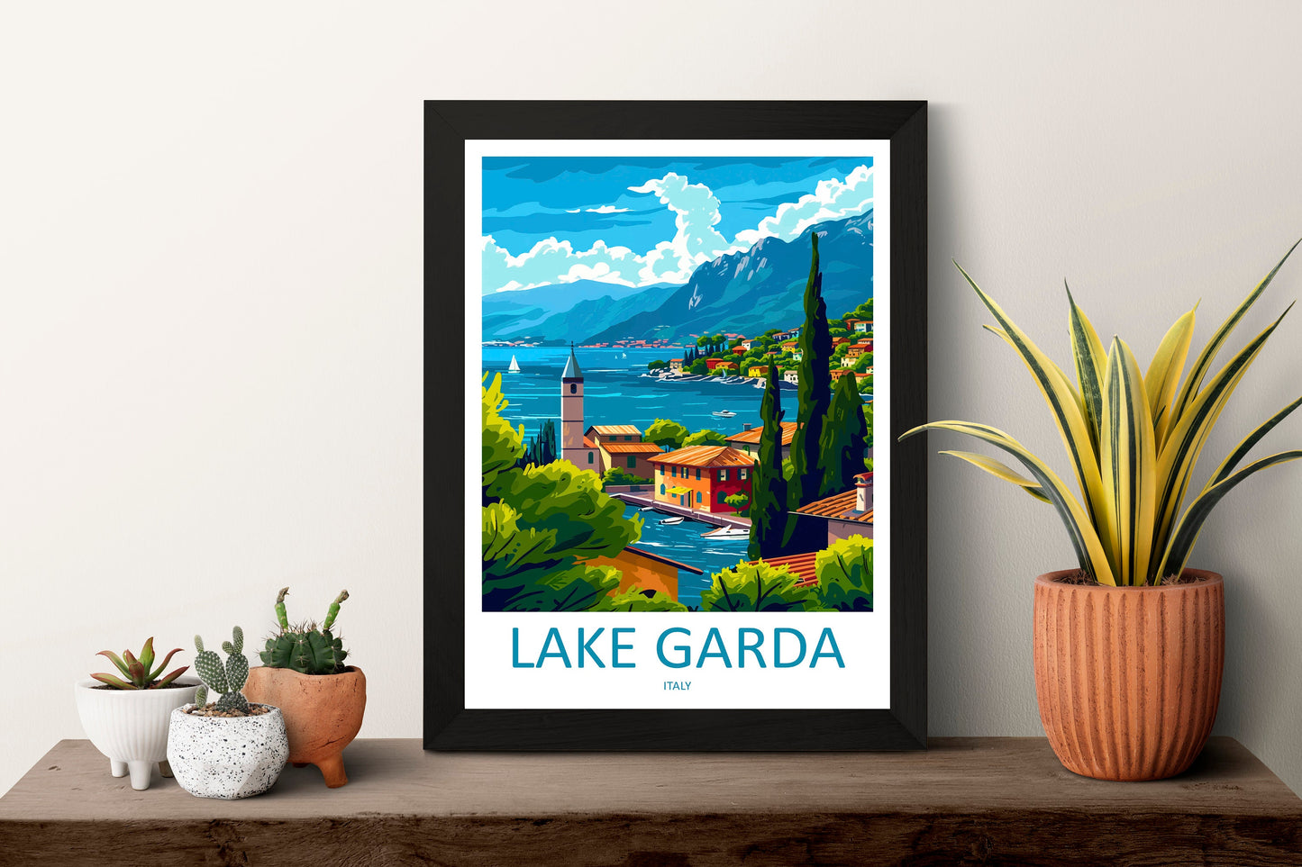 Lake Garda Travel Print Wall Art Lake Garda Wall Hanging Home Decoration Lake Garda Gift Art Lovers Wall Art Print Art Lake Garda Travel Art