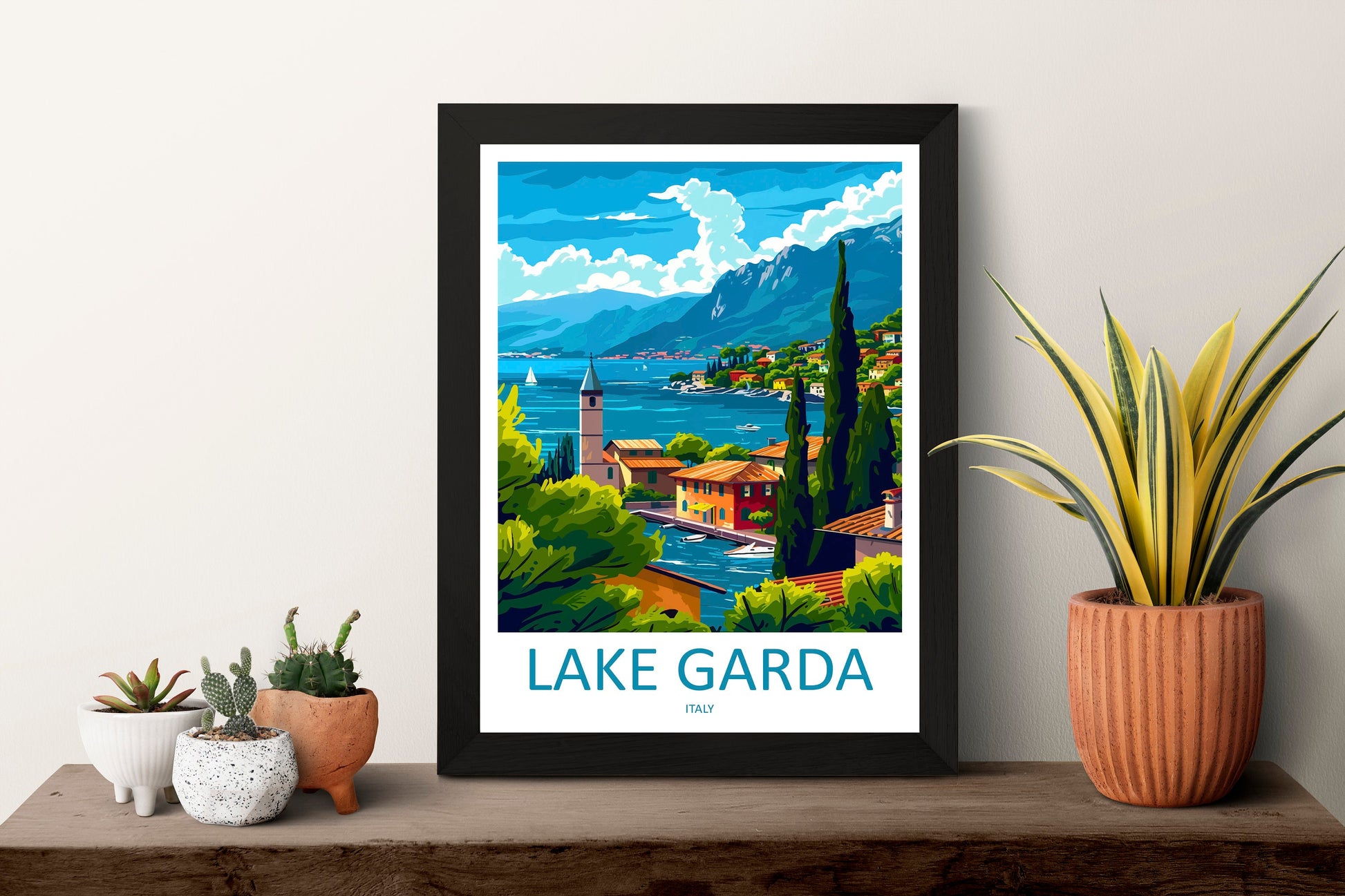 Lake Garda Travel Print Wall Art Lake Garda Wall Hanging Home Decoration Lake Garda Gift Art Lovers Wall Art Print Art Lake Garda Travel Art