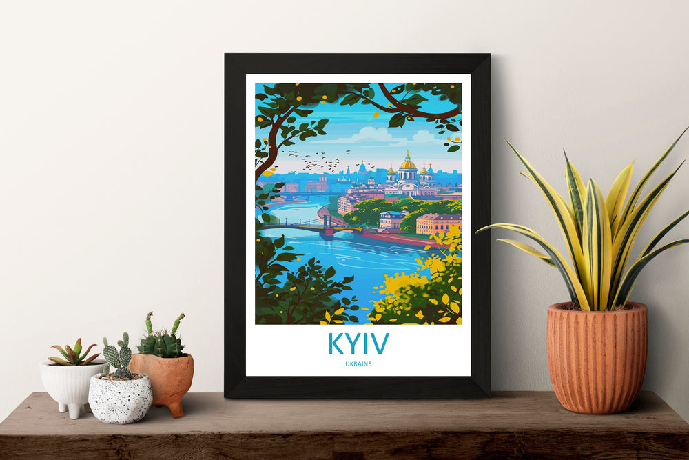 Kyiv Travel Print Wall Art Kyiv Wall Hanging Home Decoration Kyiv Gift Art Lovers Wall Art Print Art Ukraine Travel Art Kyiv Wall Art