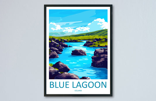 Blue Lagoon Travel Print Wall Art Blue Lagoon Wall Hanging Home Décor Blue Lagoon Gift Art Lovers Iceland Art Lover Gift Blue Lagoon Decor