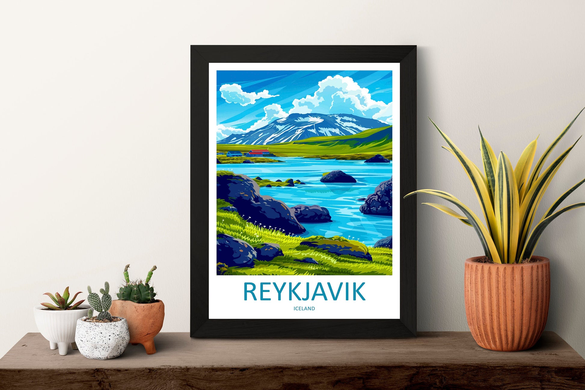 Reykjavik Travel Print Wall Art Reykjavik Wall Hanging Home Décor Reykjavik Gift Art Lovers Iceland Art Lover Gift Reykjavik Wall Decor