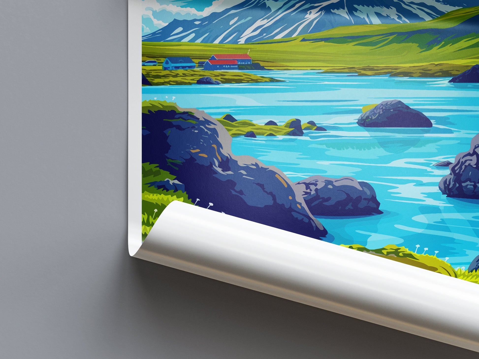 Reykjavik Travel Print Wall Art Reykjavik Wall Hanging Home Décor Reykjavik Gift Art Lovers Iceland Art Lover Gift Reykjavik Wall Decor