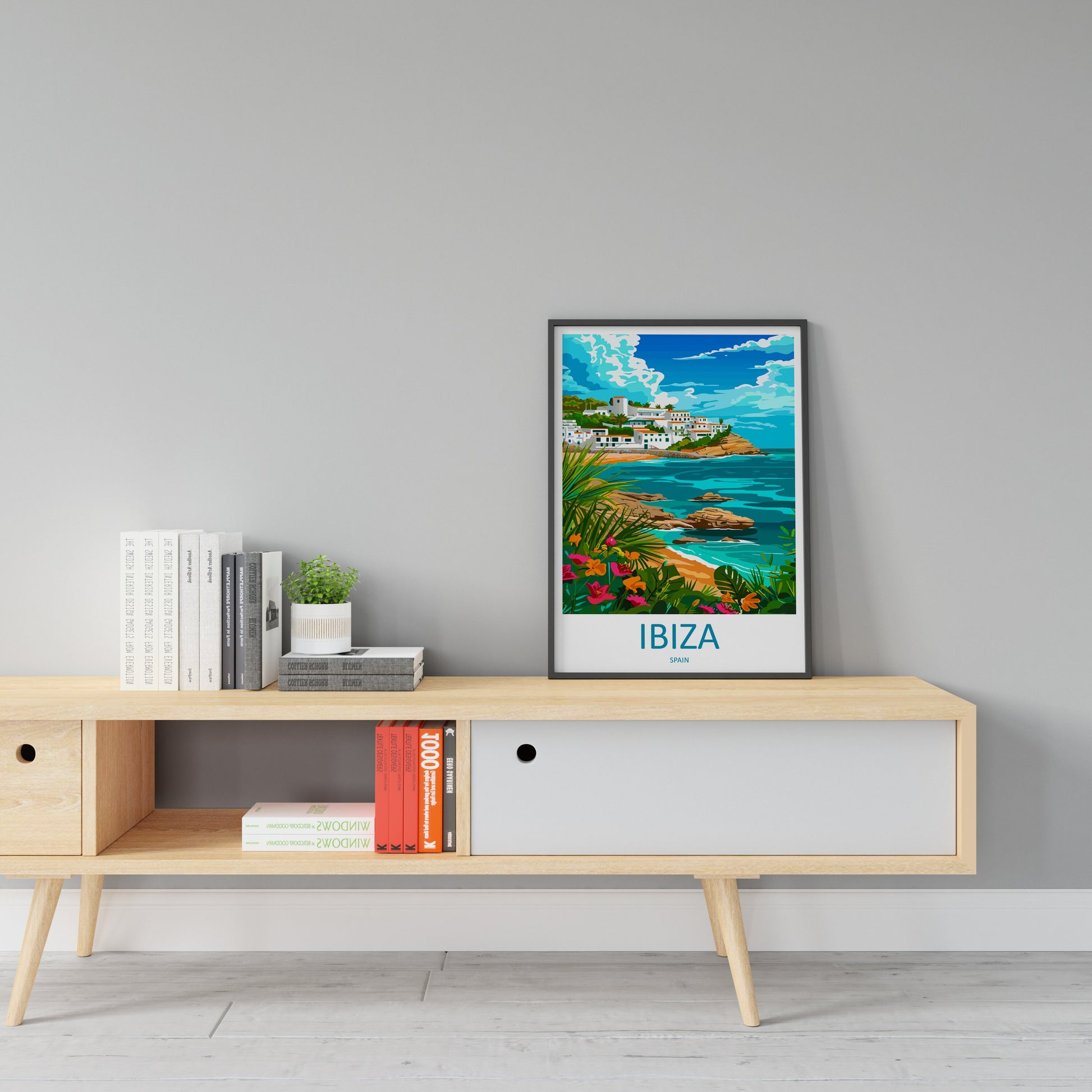 Ibiza Travel Print Wall Art Ibiza Wall Hanging Home Décor Ibiza Gift Art Lovers Spain Art Lover Gift Ibiza Wall Décor Ibiza Spain Print