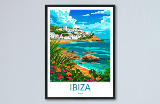 Ibiza Travel Print Wall Art Ibiza Wall Hanging Home Décor Ibiza Gift Art Lovers Spain Art Lover Gift Ibiza Wall Décor Ibiza Spain Print
