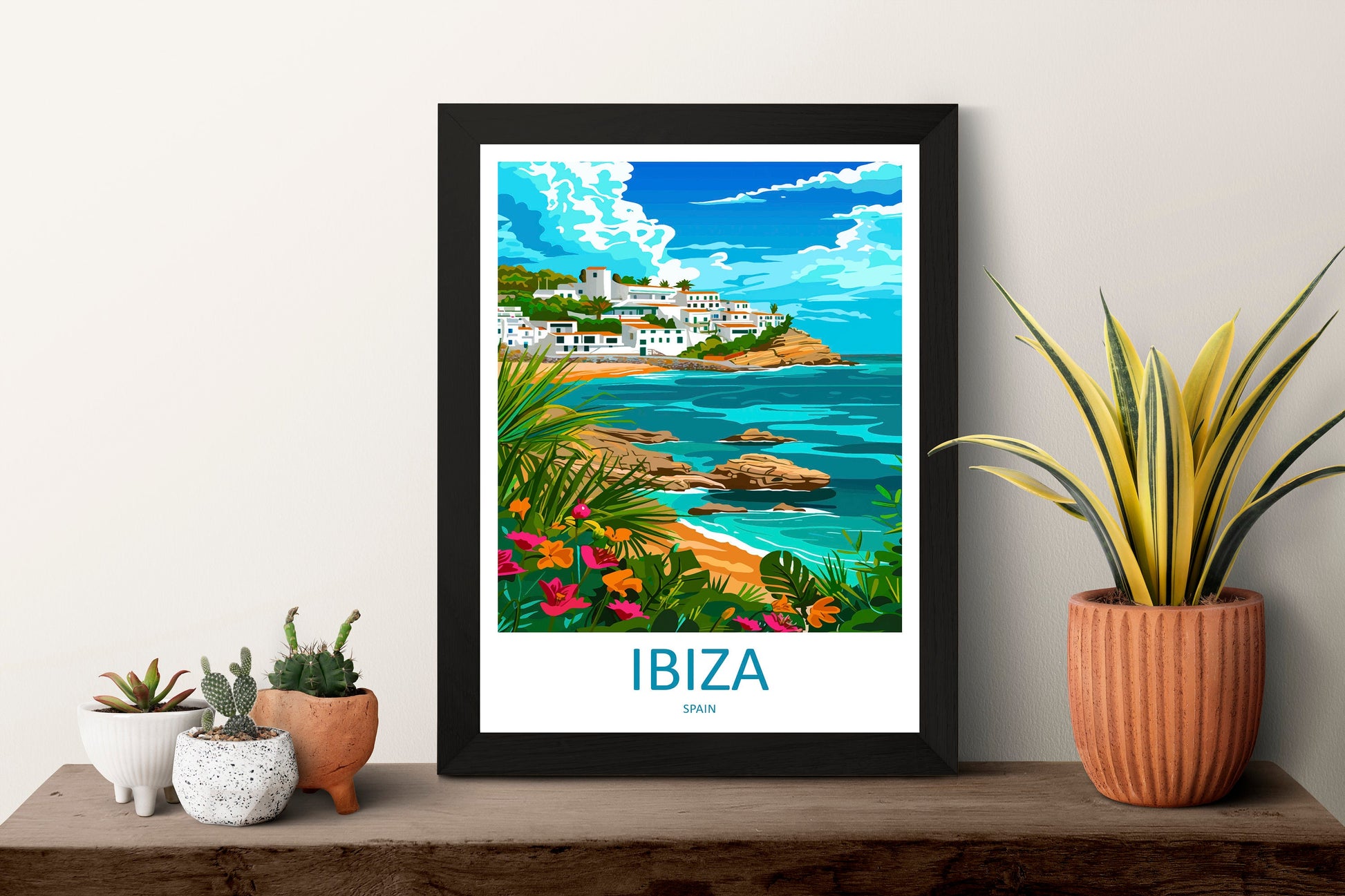 Ibiza Travel Print Wall Art Ibiza Wall Hanging Home Décor Ibiza Gift Art Lovers Spain Art Lover Gift Ibiza Wall Décor Ibiza Spain Print