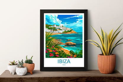 Ibiza Travel Print Wall Art Ibiza Wall Hanging Home Décor Ibiza Gift Art Lovers Spain Art Lover Gift Ibiza Wall Décor Ibiza Spain Print