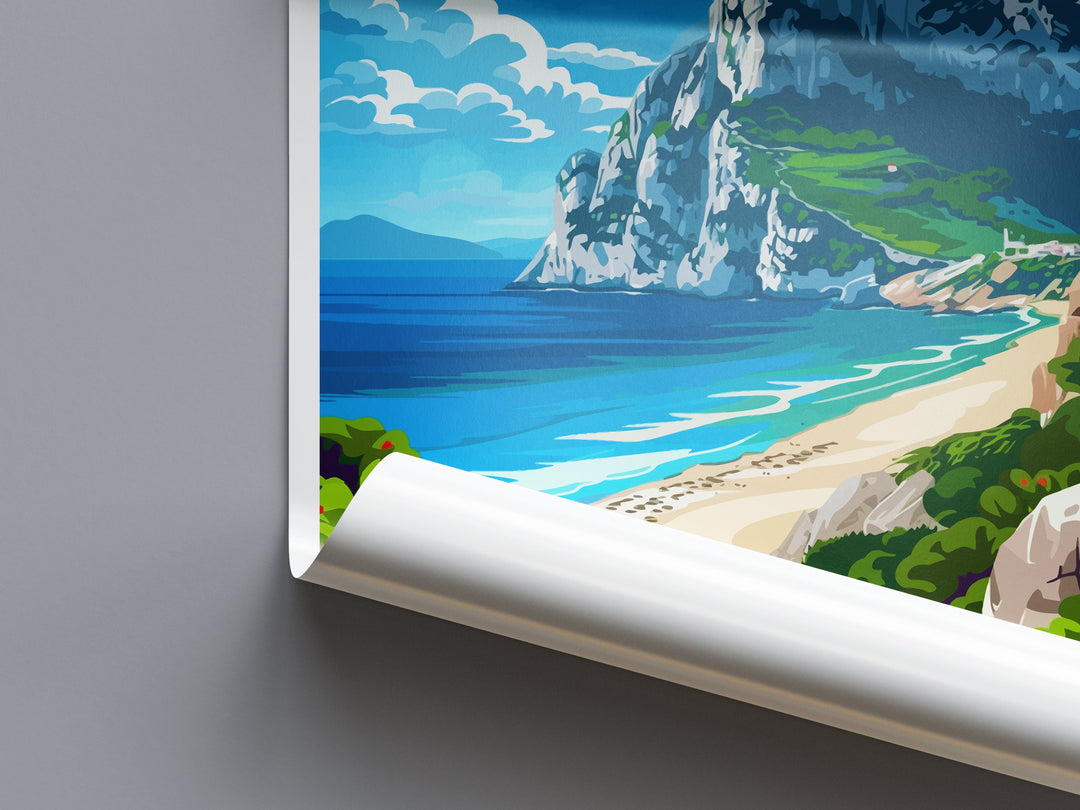 Gibraltar Travel Print Gibraltar Home Décor Overseas territory Art Print British Overseas Territory Gibraltar Wall Print Gift
