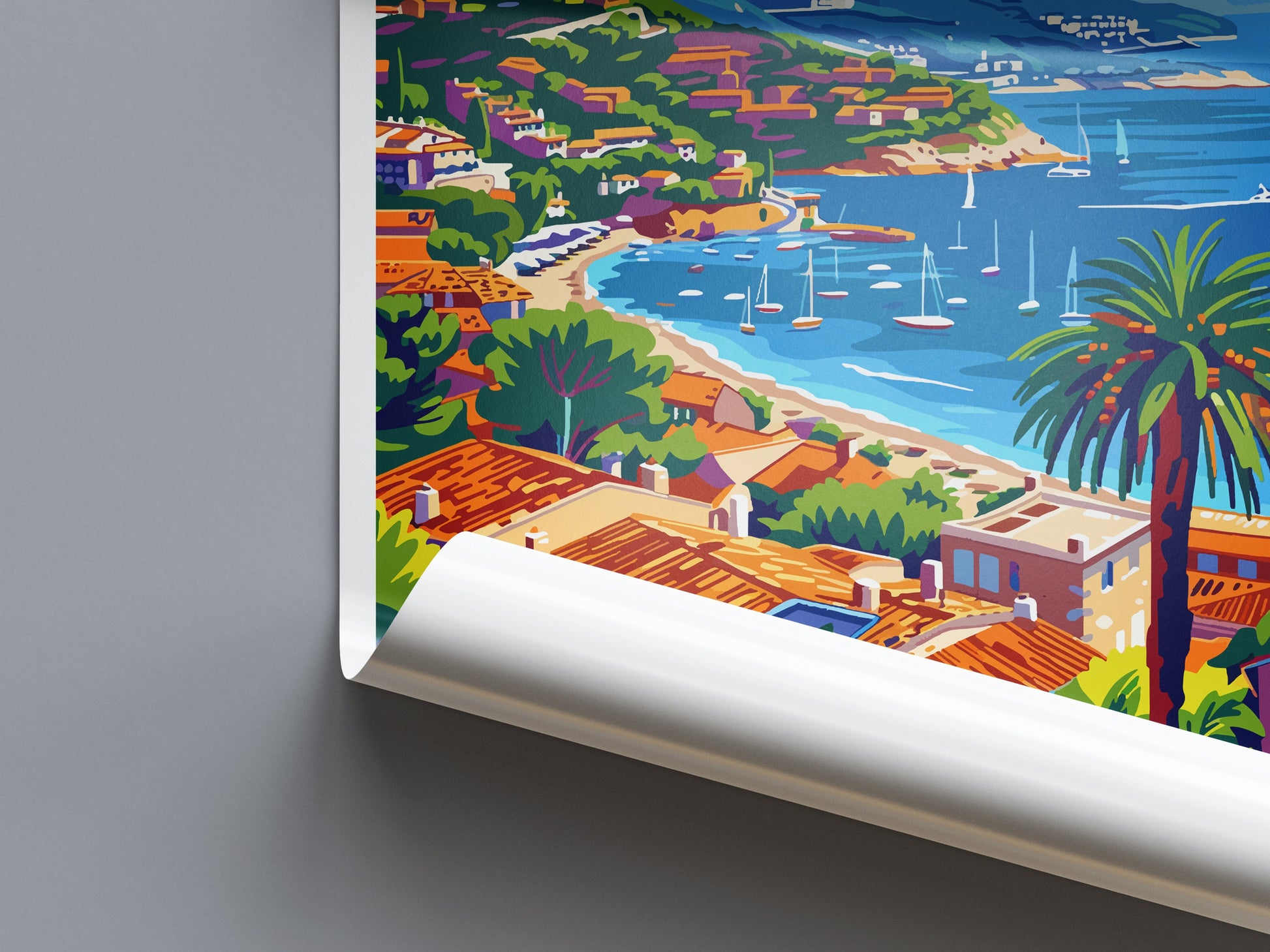 Eze Travel Print Wall Art Eze Wall Hanging Home Décor Eze Gift Art Lovers France Art Lover Gift Eze Print France Artwork Eze Coastal Artwork