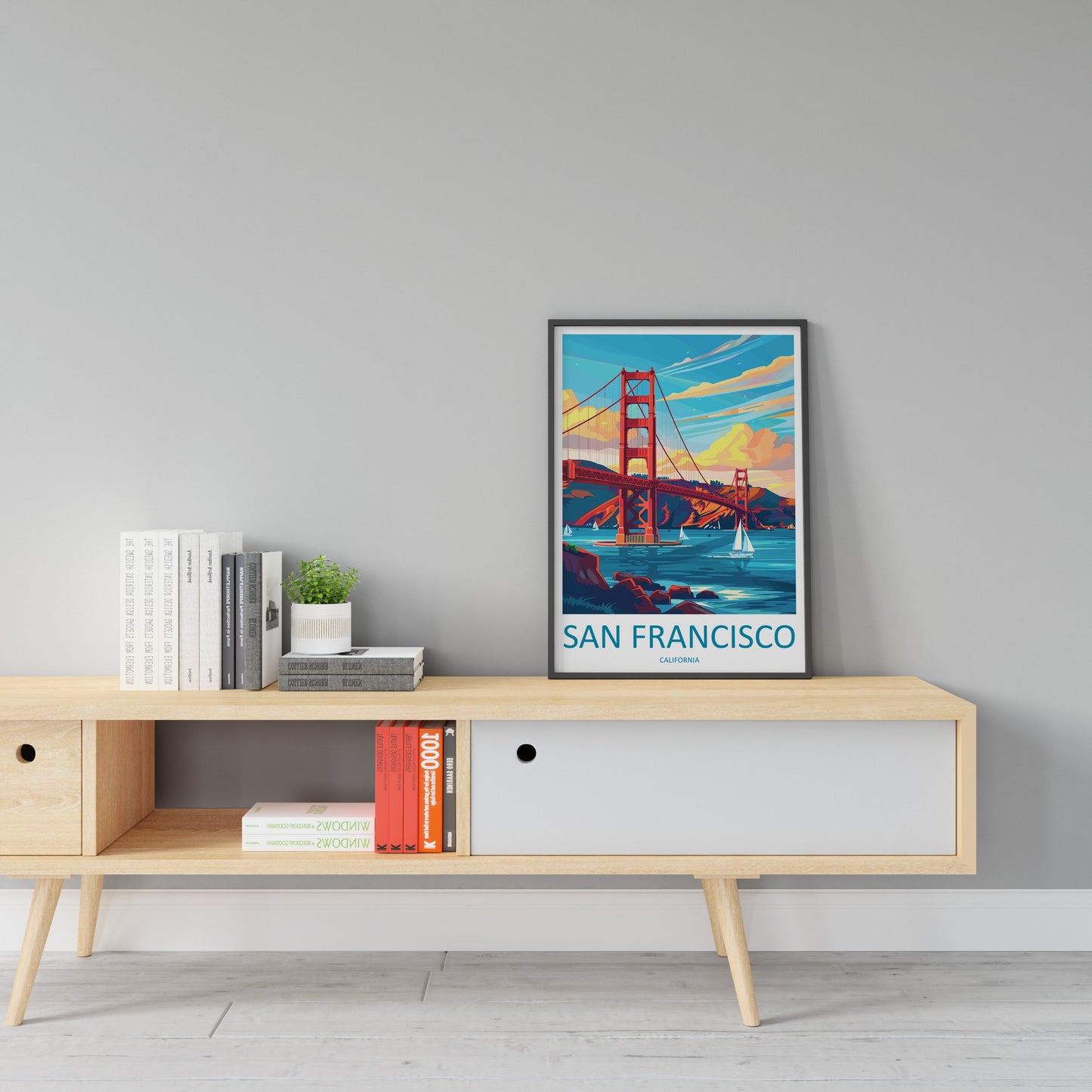 San Francisco Golden Gate Travel Print Wall Art San Francisco Wall Hanging Home Décor San Francisco Gift Art Lovers California Art Lover