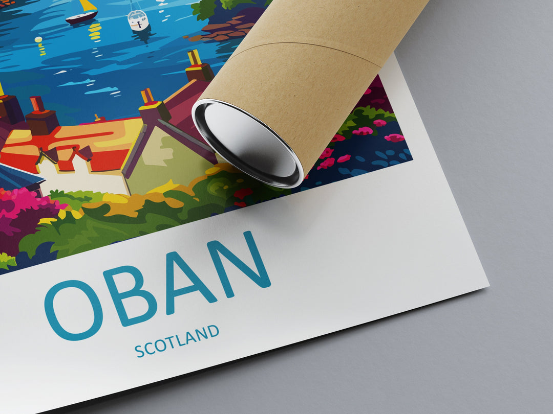 Oban Travel Print Wall Art Oban Wall Hanging Home Décor Oban Gift Art Lovers Scotland Art Lover Gift Oban Artwork