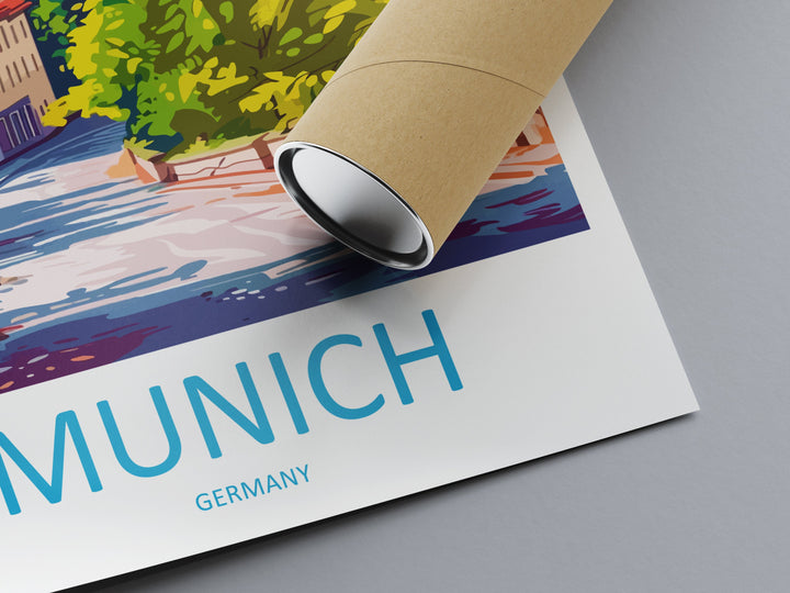 Munich Travel Print Wall Art Munich Wall Hanging Home Decoration Munich Gift Art Lovers Wall Art Print Art Munich Germany Poster