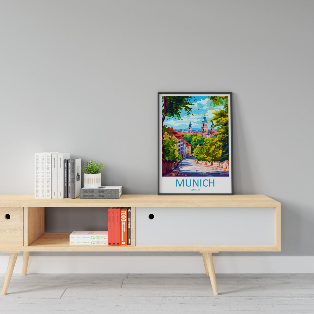 Munich Travel Print Wall Art Munich Wall Hanging Home Decoration Munich Gift Art Lovers Wall Art Print Art Munich Germany Poster