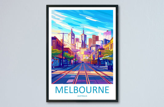 Melbourne Travel Print Wall Art Melbourne Wall Hanging Home Décor Melbourne Gift Art Lovers Wall Art Australia Travel Print