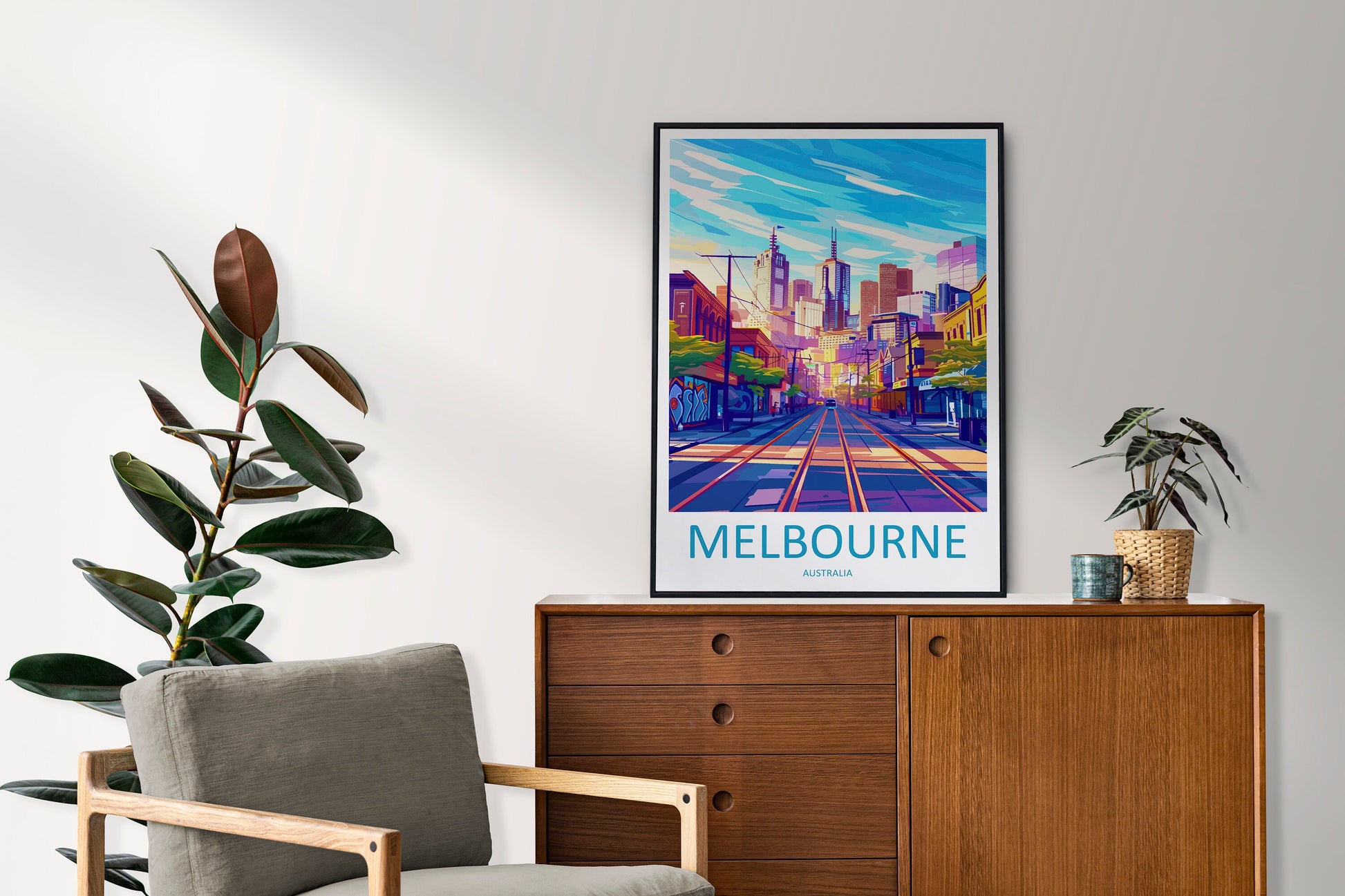 Melbourne Travel Print Wall Art Melbourne Wall Hanging Home Décor Melbourne Gift Art Lovers Wall Art Australia Travel Print