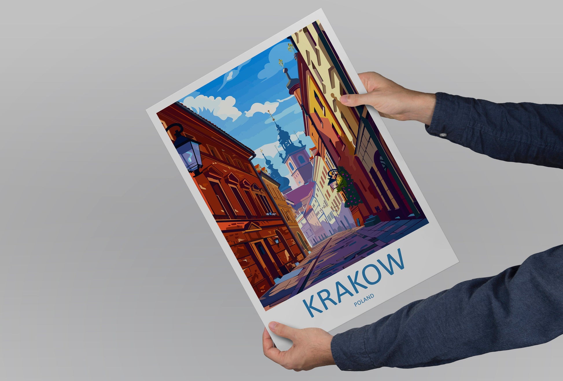 Krakow Travel Print Wall Art Krakow Wall Hanging Home Décor Krakow Gift Art Lovers Poland Art Lover Gift Krakow Travel Wall Art