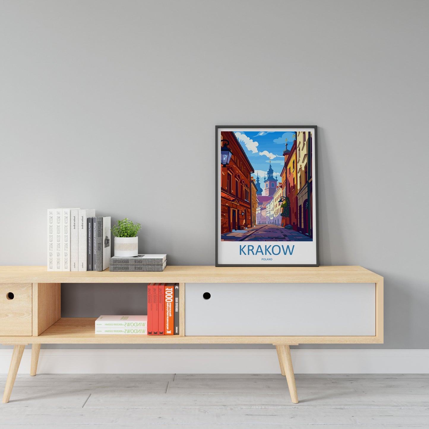 Krakow Travel Print Wall Art Krakow Wall Hanging Home Décor Krakow Gift Art Lovers Poland Art Lover Gift Krakow Travel Wall Art
