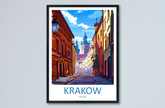 Krakow Travel Print Wall Art Krakow Wall Hanging Home Décor Krakow Gift Art Lovers Poland Art Lover Gift Krakow Travel Wall Art