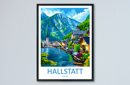 Hallstatt Lake Print Hallstatt Home Decor Art Print Austria Wall Art Alpine Mountain Gift Wall Hanging Hallstatt Scenery Poster Austria Art