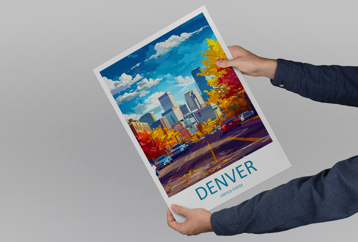 Denver Travel Print Wall Art Denver Wall Hanging Home Décor Denver Gift Art Lovers Colorado Art Gift Lover Print For Denver Lovers Print
