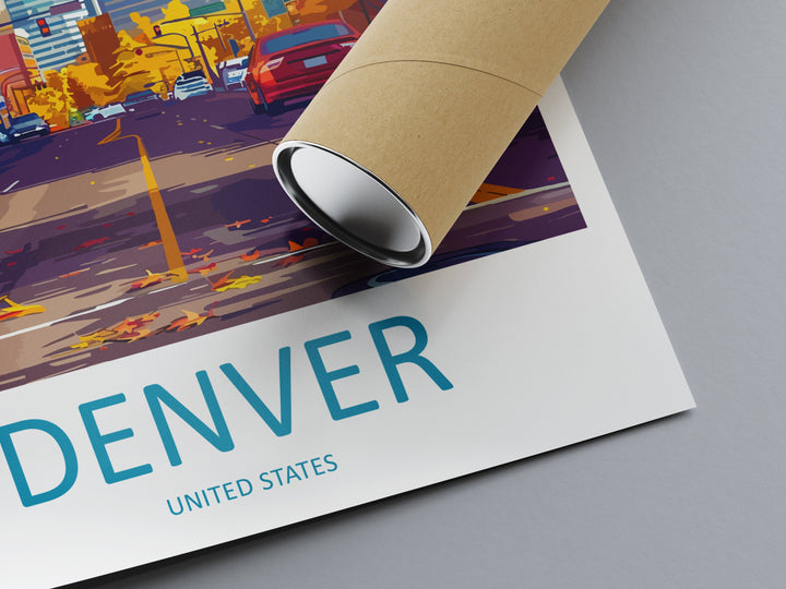 Denver Travel Print Wall Art Denver Wall Hanging Home Décor Denver Gift Art Lovers Colorado Art Gift Lover Print For Denver Lovers Print