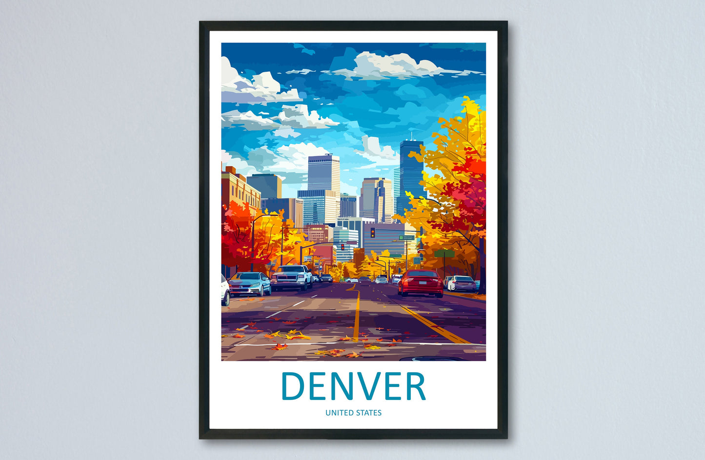Denver Travel Print Wall Art Denver Wall Hanging Home Décor Denver Gift Art Lovers Colorado Art Gift Lover Print For Denver Lovers Print