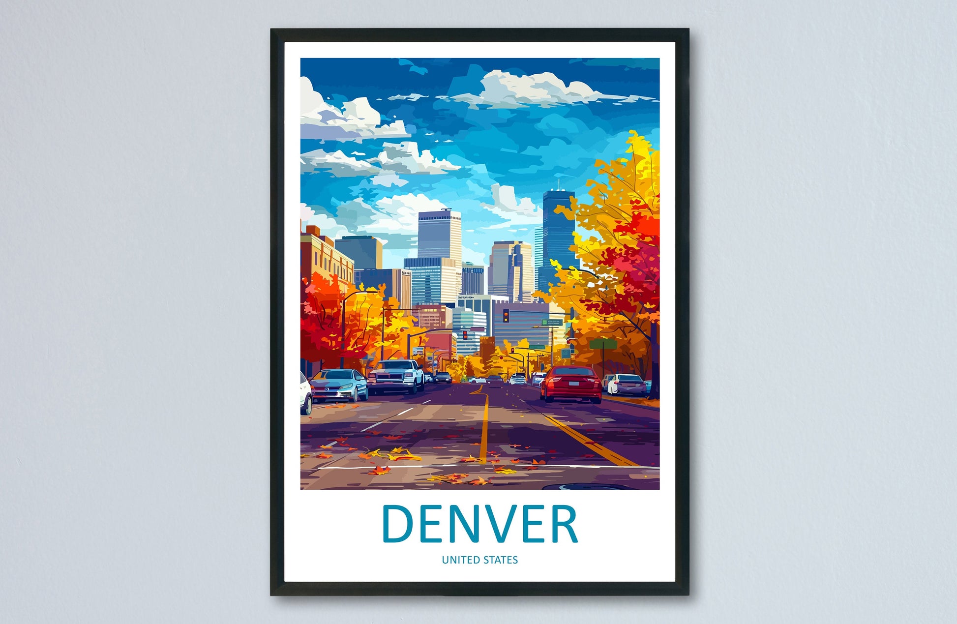 Denver Travel Print Wall Art Denver Wall Hanging Home Décor Denver Gift Art Lovers Colorado Art Gift Lover Print For Denver Lovers Print