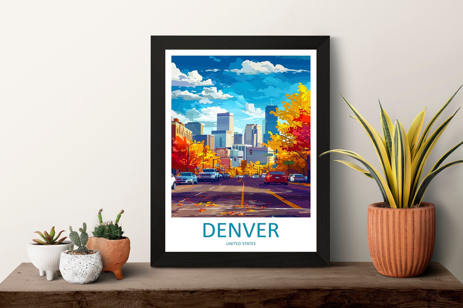 Denver Travel Print Wall Art Denver Wall Hanging Home Décor Denver Gift Art Lovers Colorado Art Gift Lover Print For Denver Lovers Print