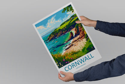 Cornwall Travel Print Wall Art Cornwall Wall Hanging Home Decoration Cornwall Gift Art Lovers Wall Art Print Art Cornwall Print Cornwall Art