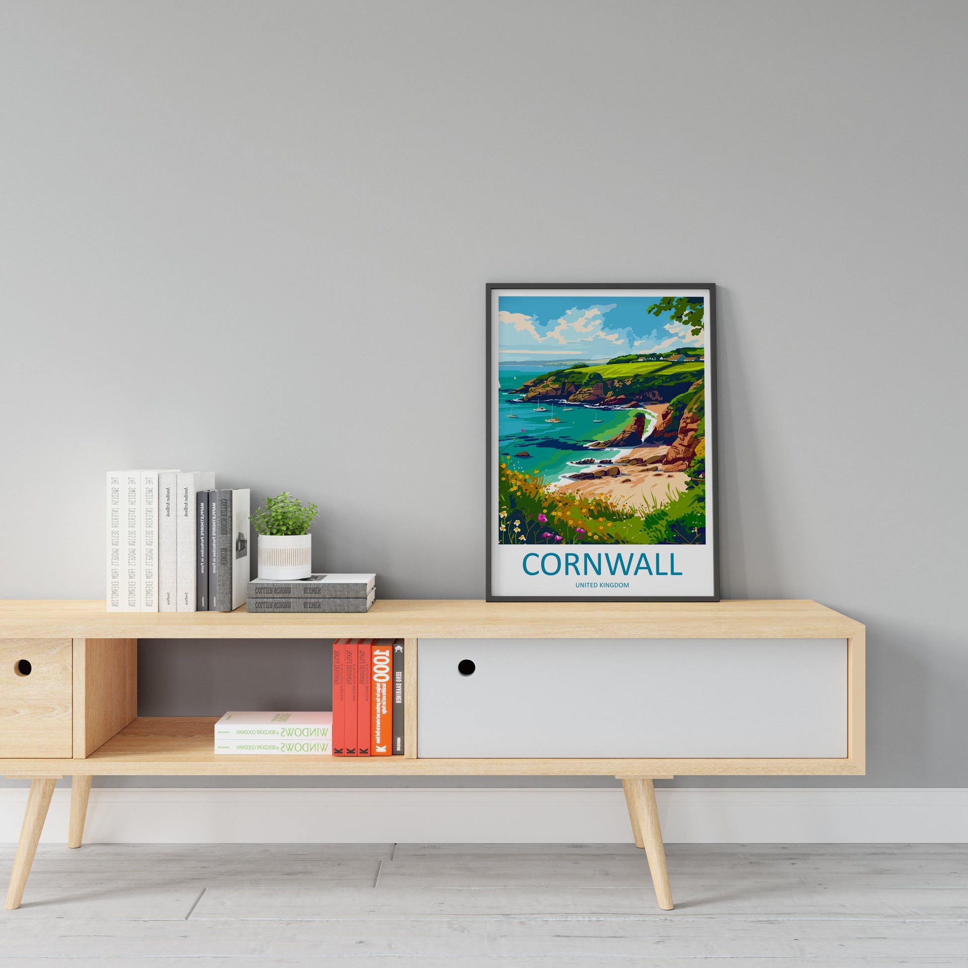 Cornwall Travel Print Wall Art Cornwall Wall Hanging Home Decoration Cornwall Gift Art Lovers Wall Art Print Art Cornwall Print Cornwall Art