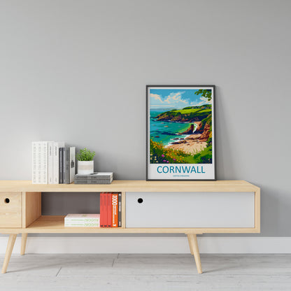 Cornwall Travel Print Wall Art Cornwall Wall Hanging Home Decoration Cornwall Gift Art Lovers Wall Art Print Art Cornwall Print Cornwall Art