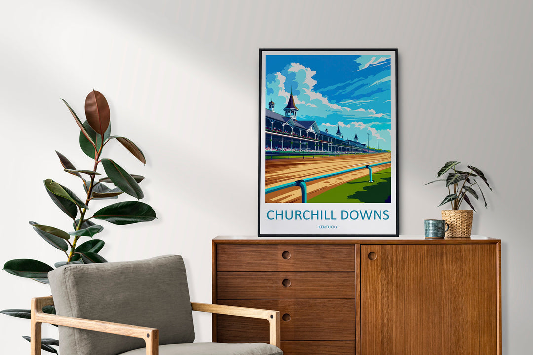 Churchill Downs Travel Print Wall Art Churchill Downs Wall Hanging Home Decor kentucky Gift Art Lovers Wall Art Print Art Churchill Downs