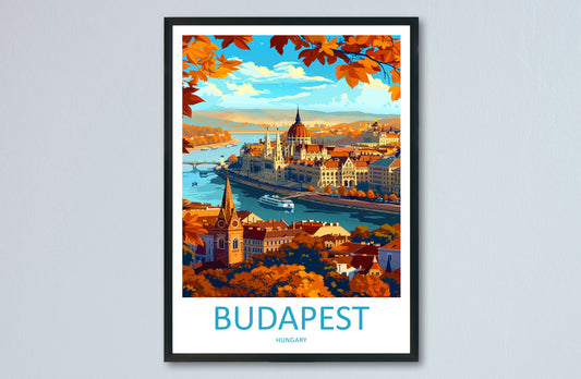 Budapest Travel Print Wall Art Budapest Wall Hanging Home Décor Budapest Gift Art Lovers Hungary Art Lover Gift Budapest Wall Décor