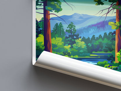 Big Bear Lake Travel Print Wall Art Big Bear Lake Wall Hanging Home Décor Big Bear Lake Gift Art Lovers California Art Lover Gift Lake Art
