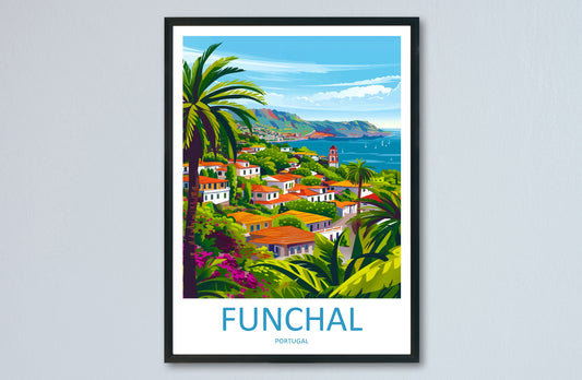 Funchal Travel Print Wall Art Funchal Wall Hanging Home Décor Funchal Gift Art Lovers Portugal Art Lover Gift Funchal Wall Décor Funchal Art