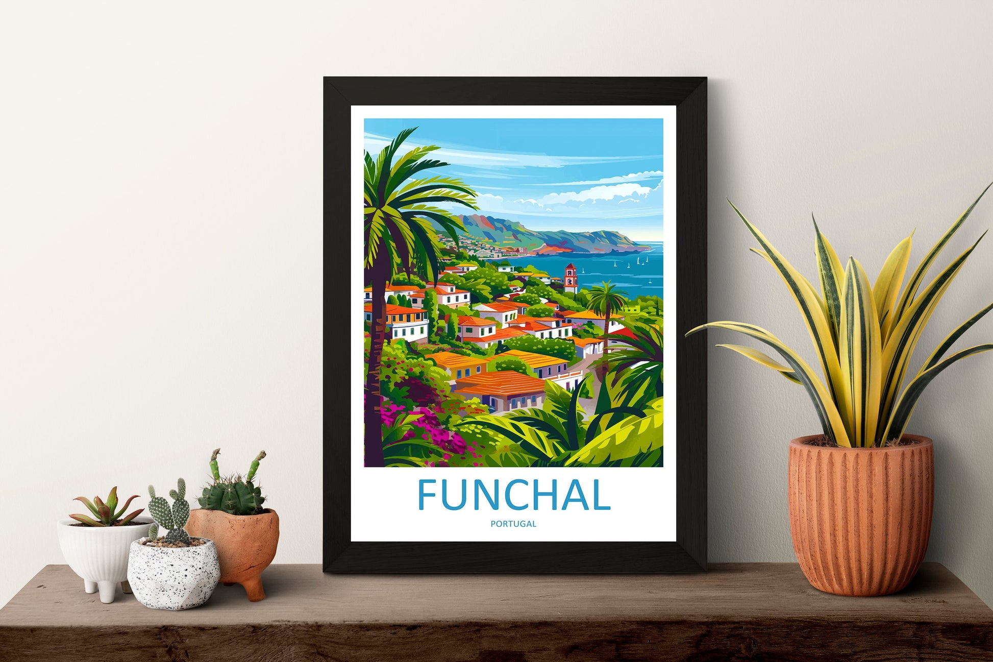Funchal Travel Print Wall Art Funchal Wall Hanging Home Décor Funchal Gift Art Lovers Portugal Art Lover Gift Funchal Wall Décor Funchal Art