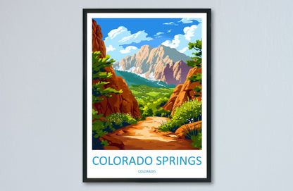 Colorado springs Travel Print Wall Art Colorado springs Wall Hanging Home Décor Colorado springs Gift Art Lovers Colorado Art Gift Lover