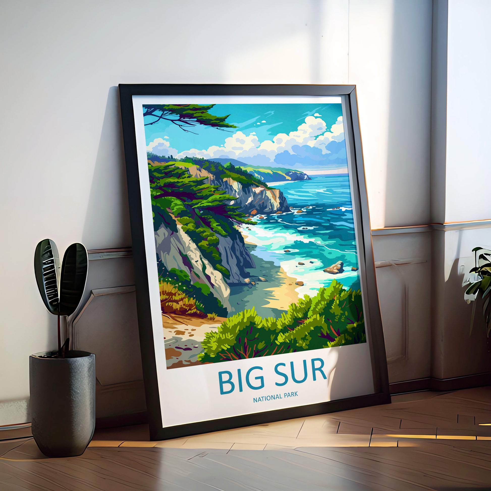 Big Sur National Park Travel Print Wall Art Big Sur Wall Hanging Home Décor Big Sur Gift Art Lovers California Lover Gift Big Sur Poster