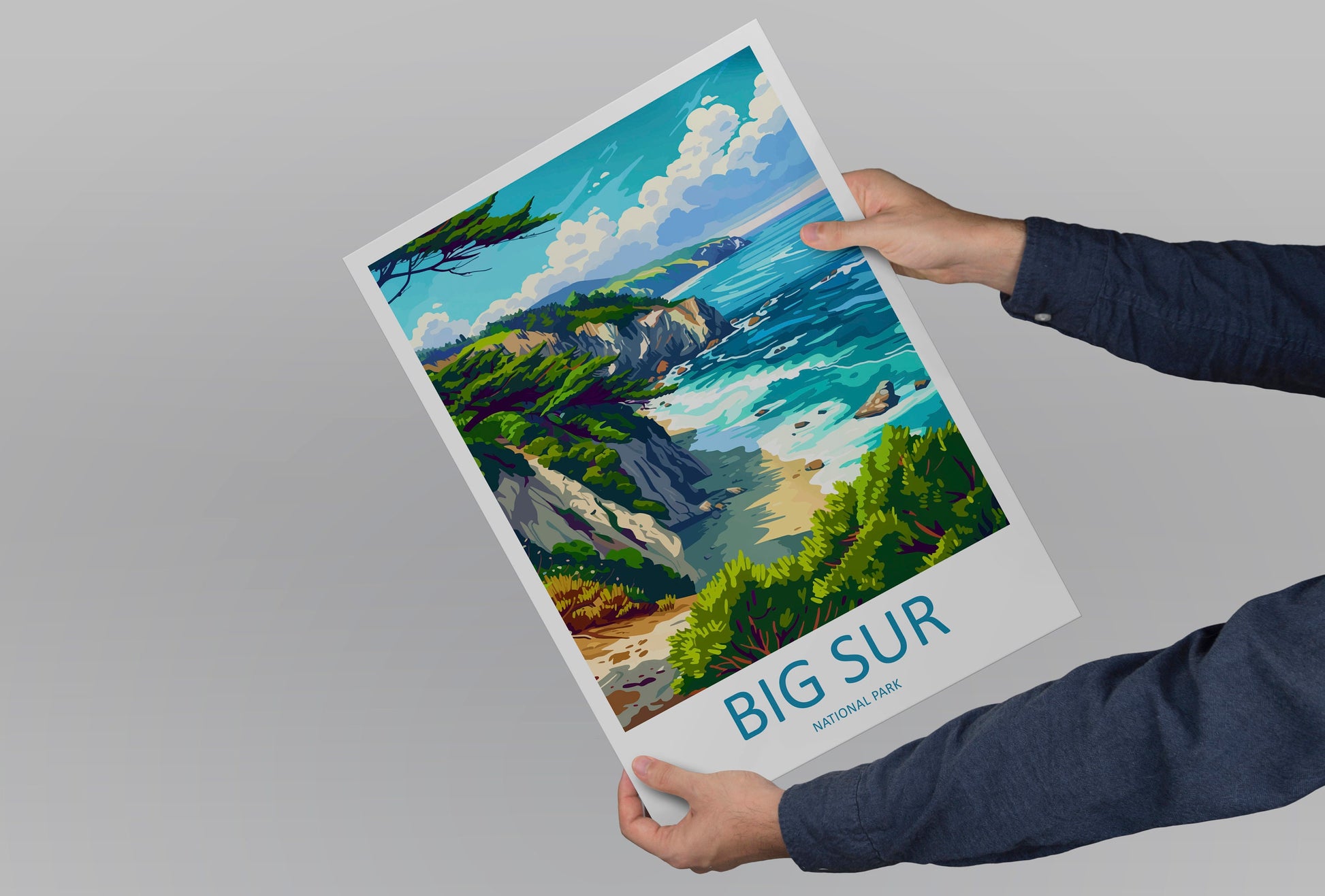 Big Sur National Park Travel Print Wall Art Big Sur Wall Hanging Home Décor Big Sur Gift Art Lovers California Lover Gift Big Sur Poster