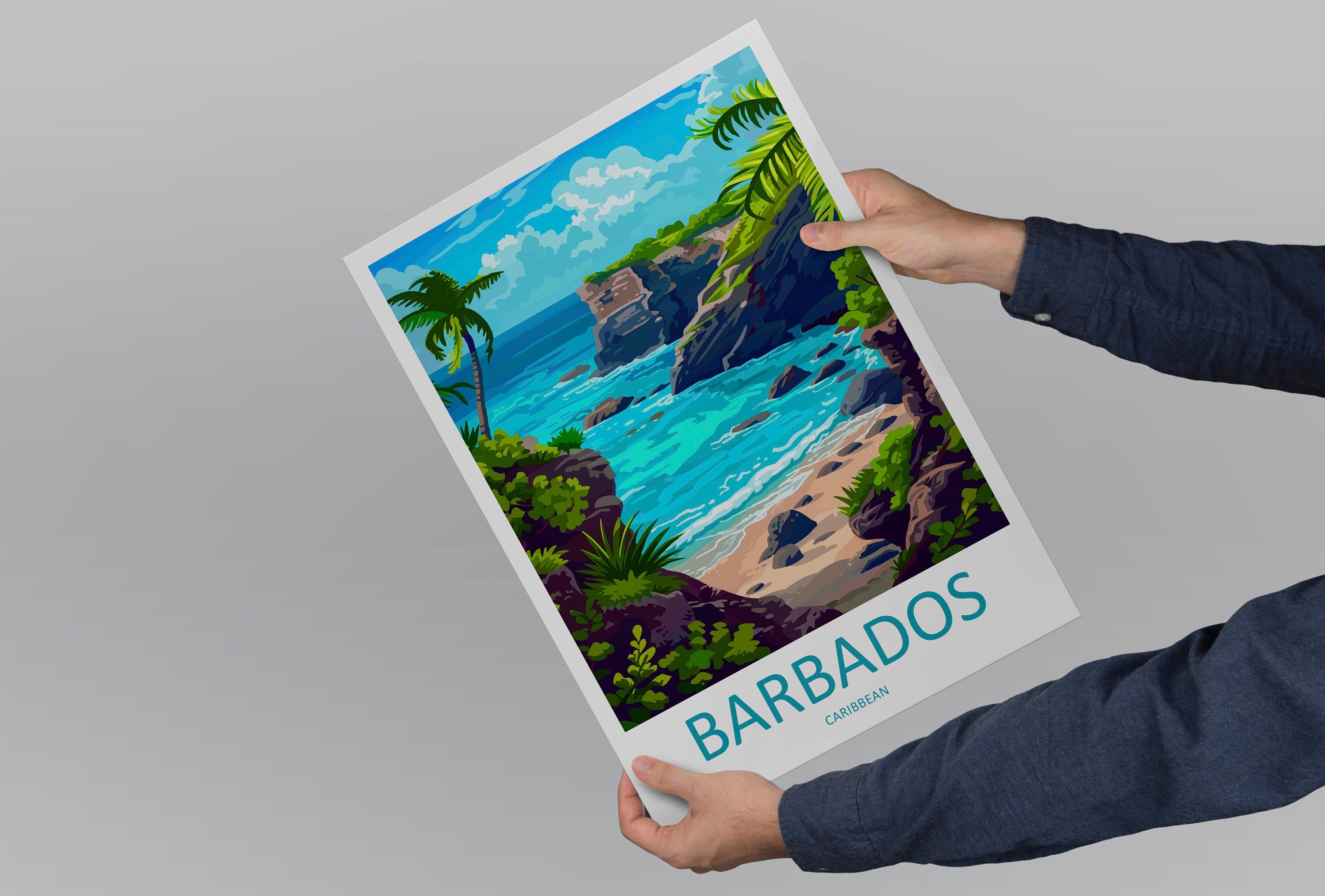 Barbados Travel Print Wall Art Barbados Wall Hanging Home Décor Barbados Gift Art Lovers Wall Art Caribbean Travel Print Barbados Decor