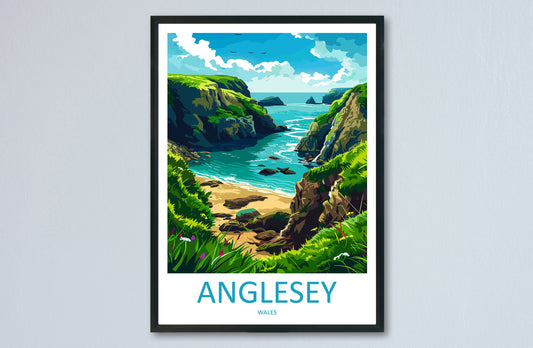 Anglesey Travel Print Wall Art Anglesey Wall Hanging Home Decoration Anglesey Gift Art Lovers Wall Art Print Art Anglesey Print Anglesey Art