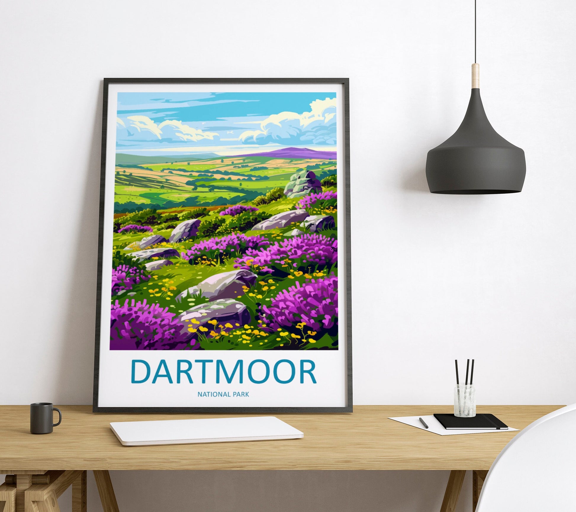 Dartmoor Travel Print Wall Art Dartmoor Wall Hanging Home Deco National Park Gift Art Lovers Wall Art Print Dartmoor National Park Wall Art
