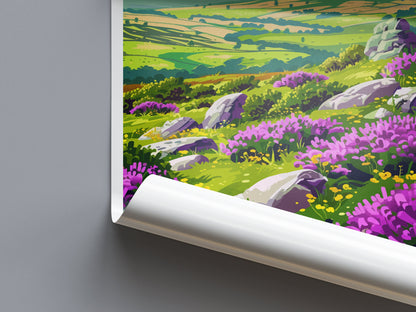Dartmoor Travel Print Wall Art Dartmoor Wall Hanging Home Deco National Park Gift Art Lovers Wall Art Print Dartmoor National Park Wall Art