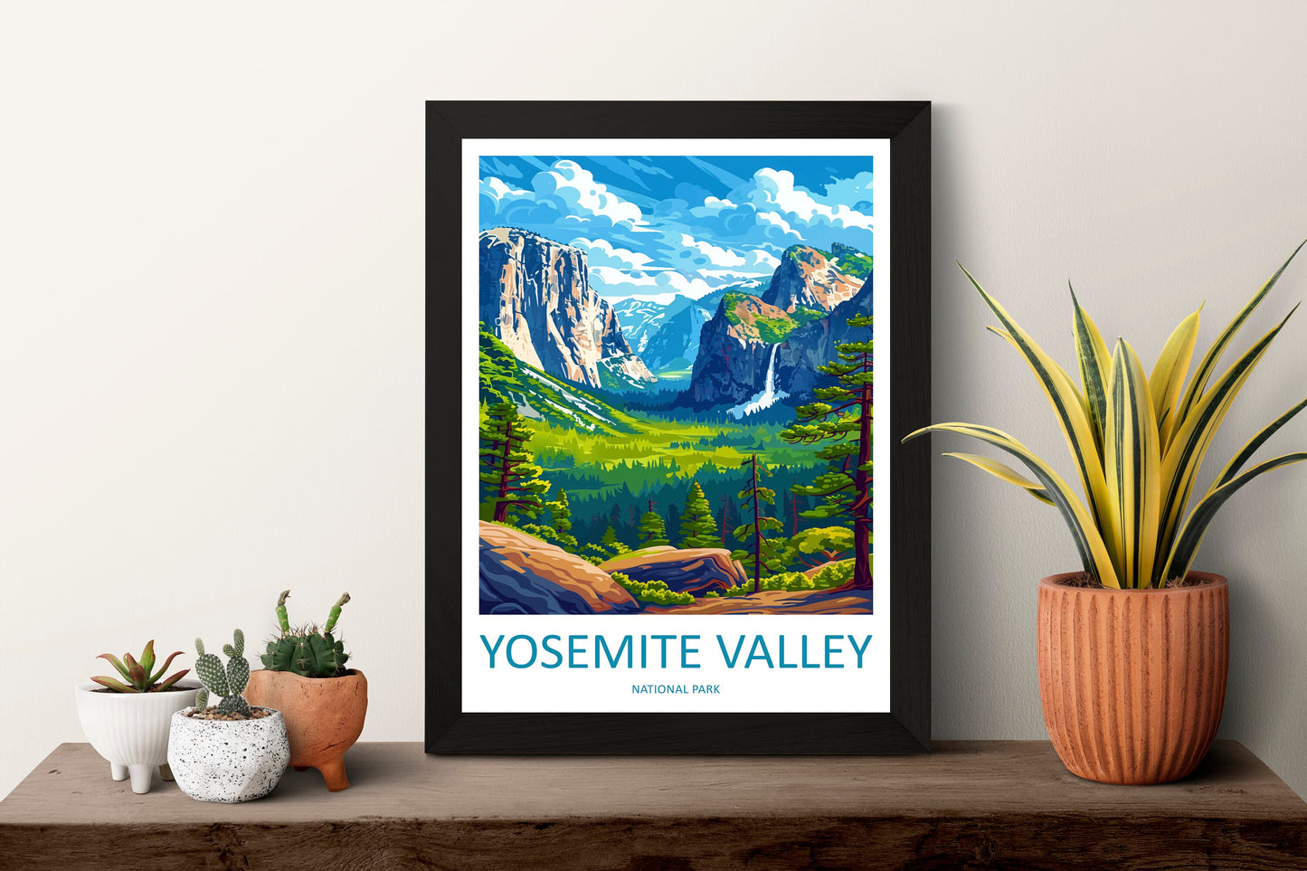 Yosemite Valley National Park Travel Print Wall Art Yosemite Valley Wall Hanging Home Décor Yosemite Valley Gift Art Lovers California Art